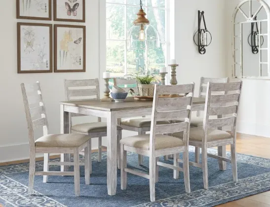 white dining set